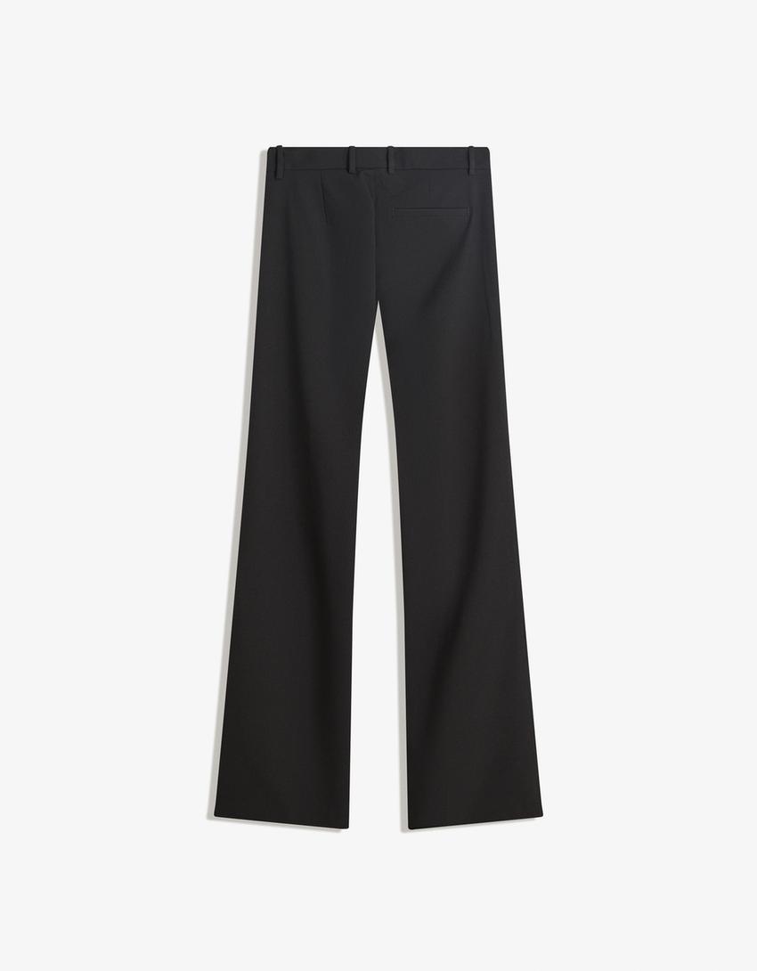 Low-rise boot-cut trousers-Black-4