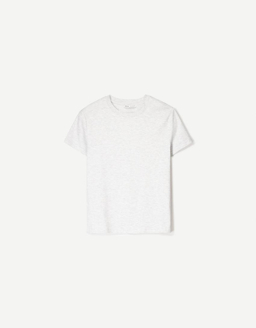 T-shirt à manches courtes heavy cotton-Gris