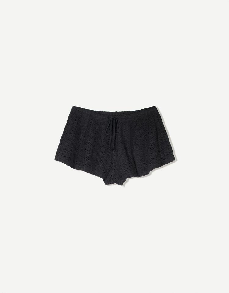 Rustic crochet shorts