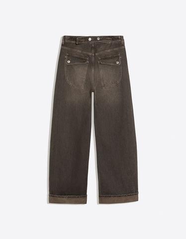 Ripped balloon fit jeans with back buckle — Black 7