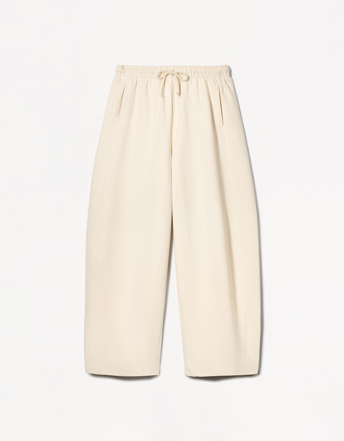 Plush barrel trousers