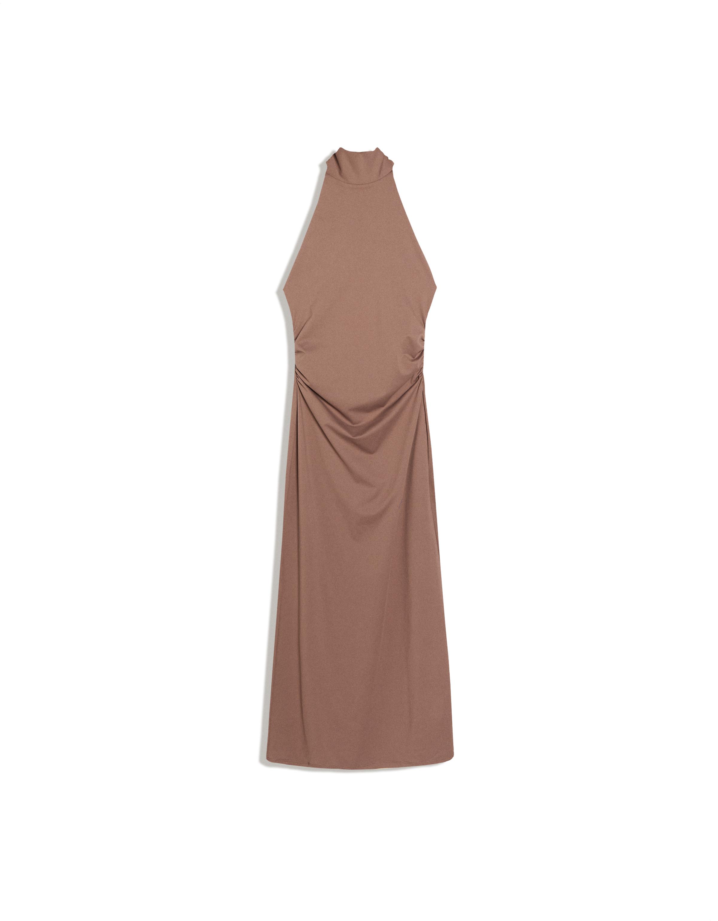 Halter midi dress — Sand