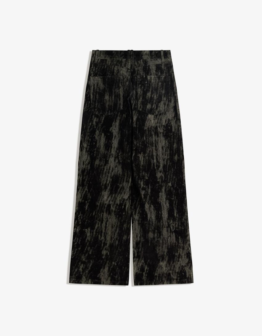 Pantalón baggy-Verde