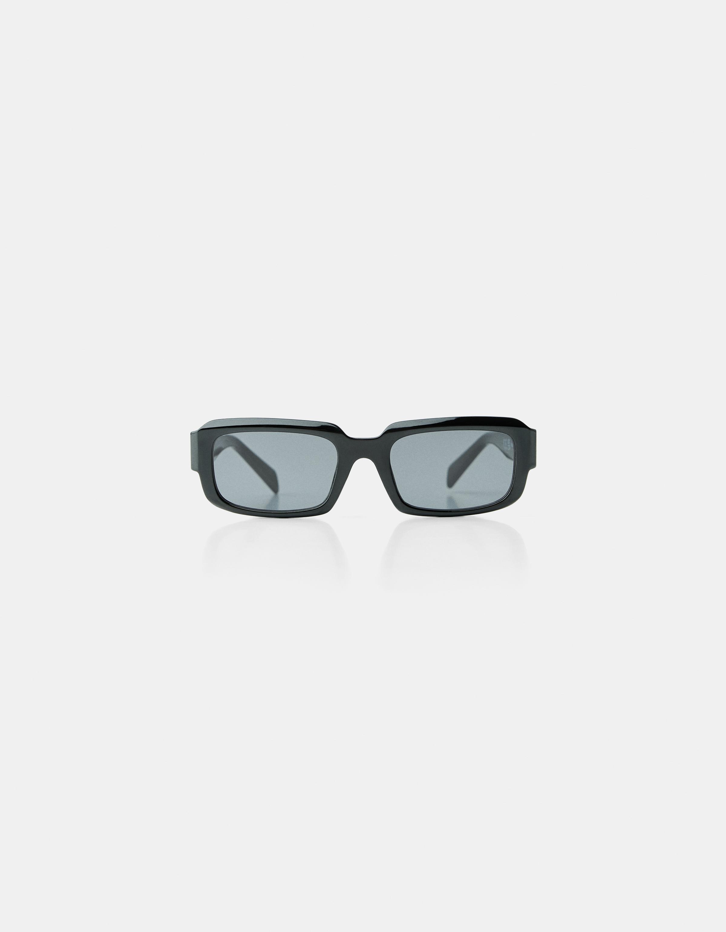 Bershka Rechteckige Sonnenbrille Herren Schwarz