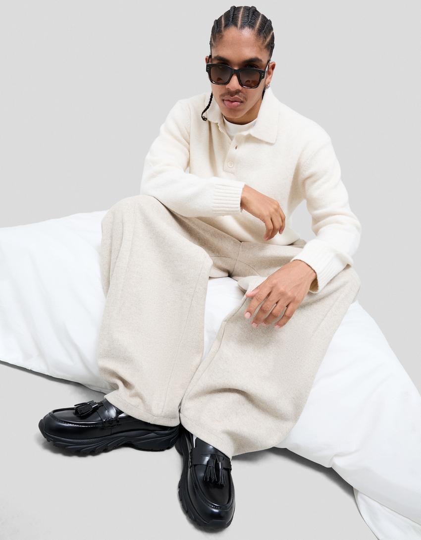 Loafers with sporty sole-BLACK-1
