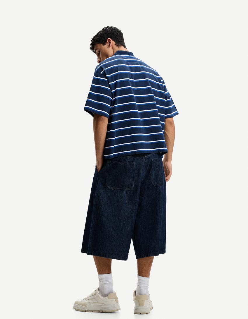 Polo manga corta boxy bordado