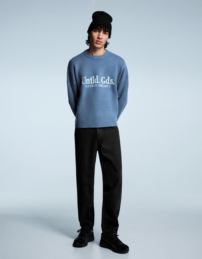 Jeans straight-Preto