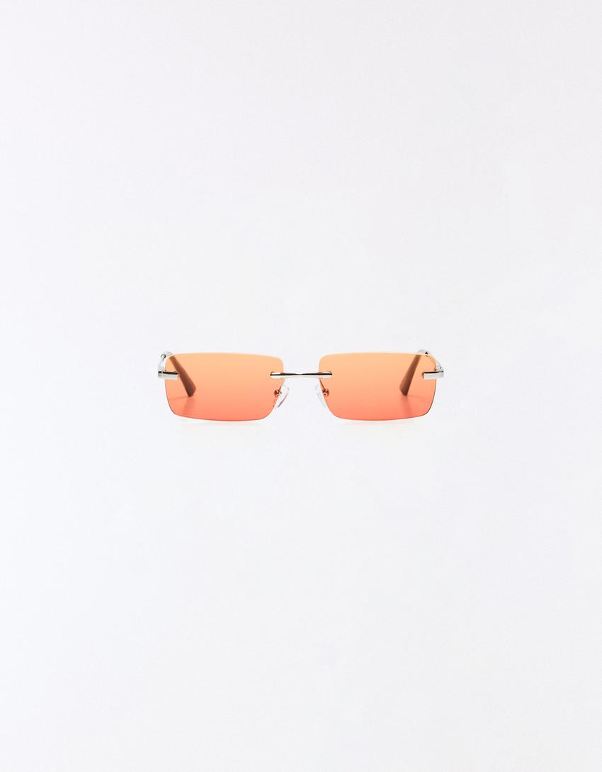 Randlose Sonnenbrille-Orange
