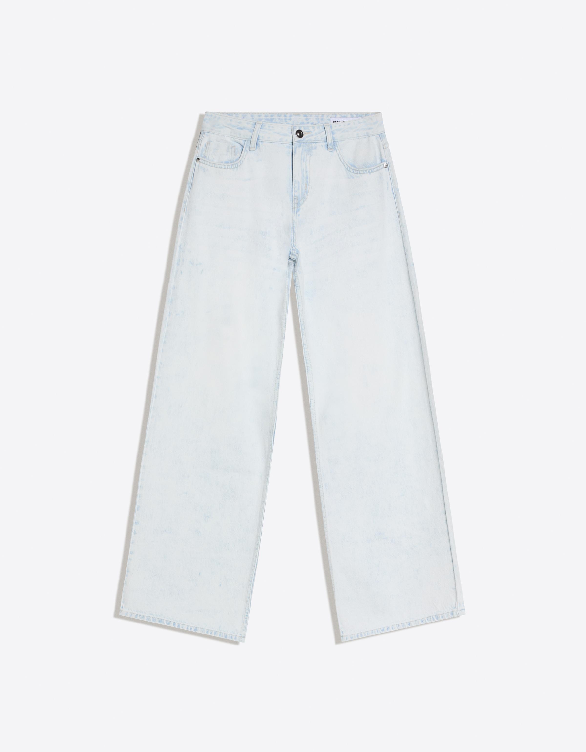 Geniş paça düşük bel jean - Görsel 74