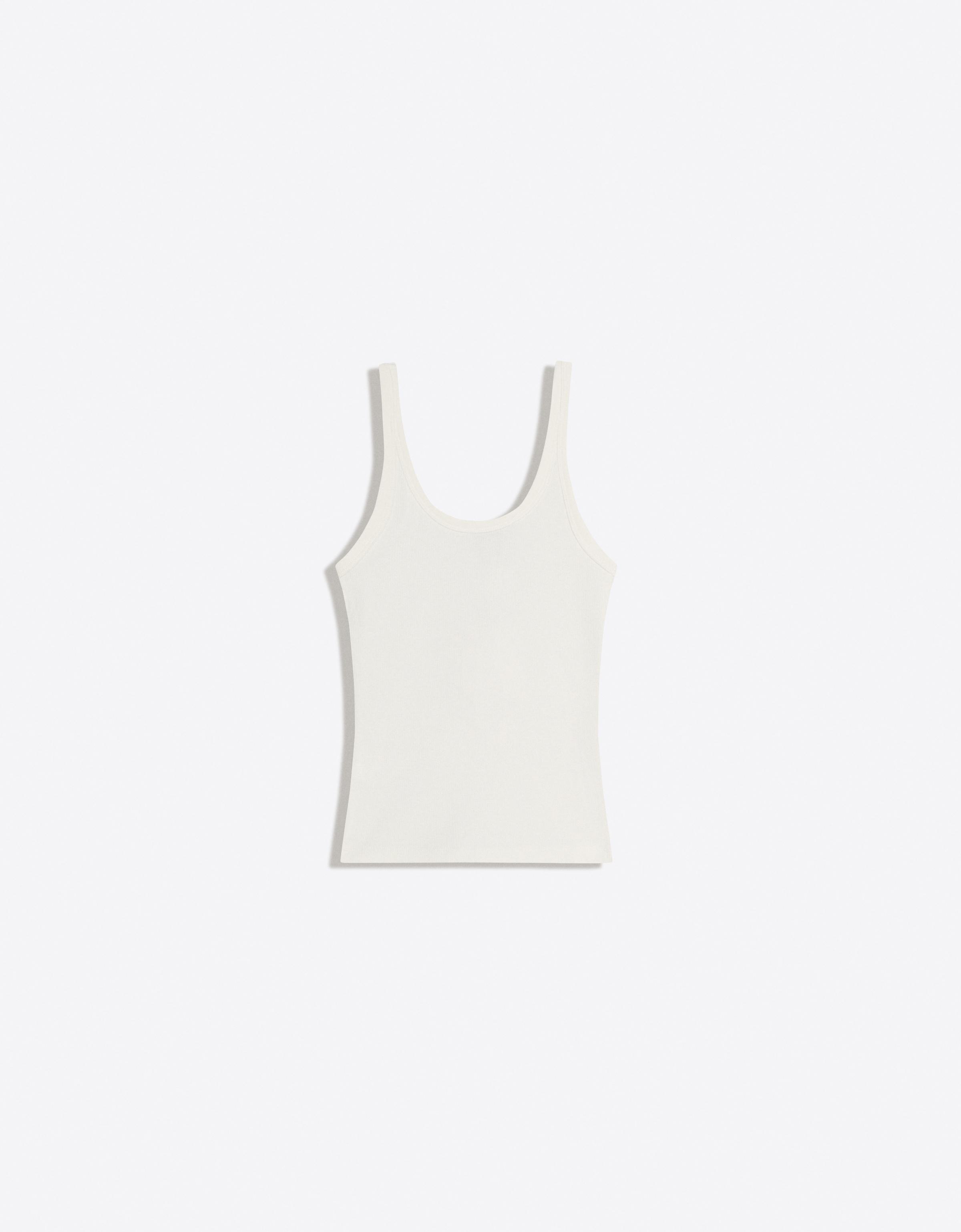 Ribbed vest top — Off white