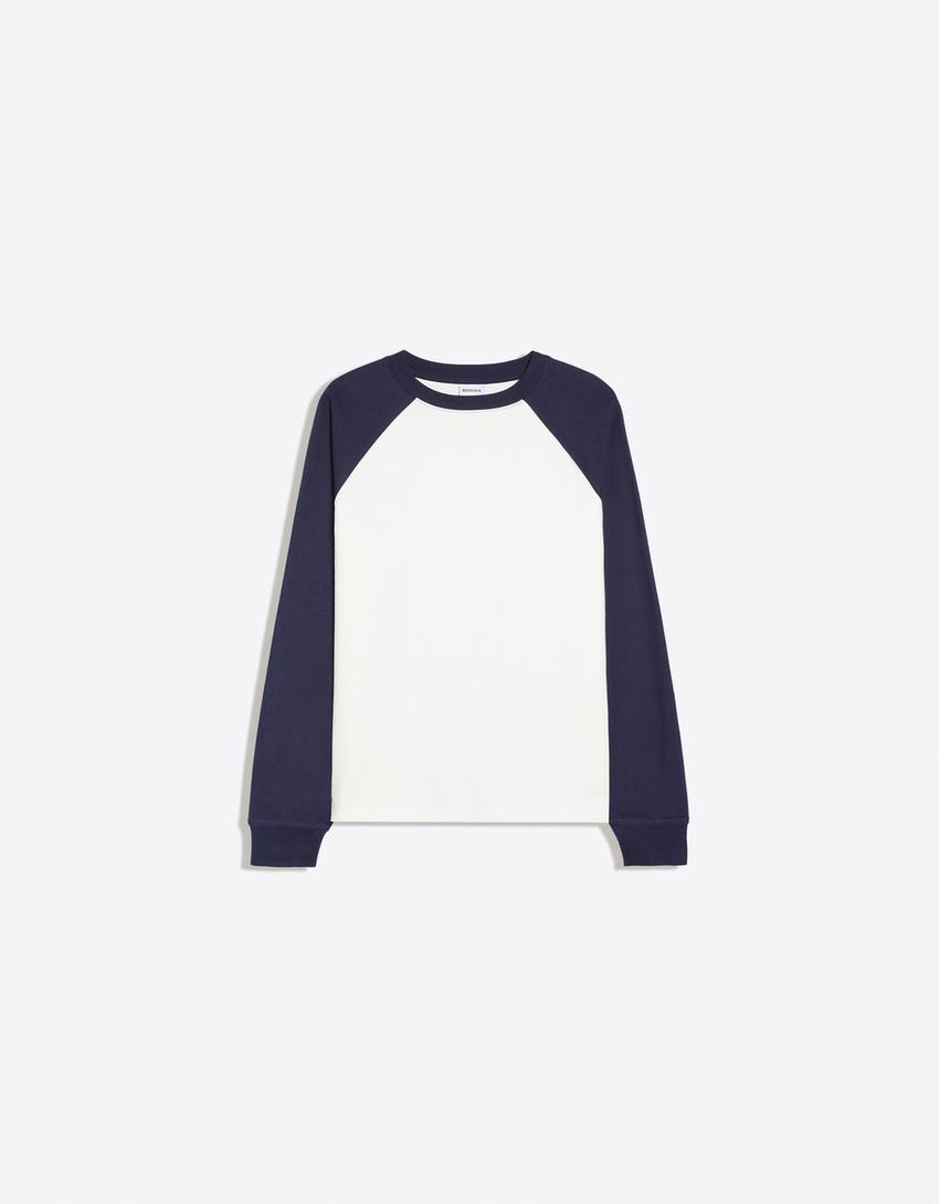 Long sleeve raglan T-shirt-Navy