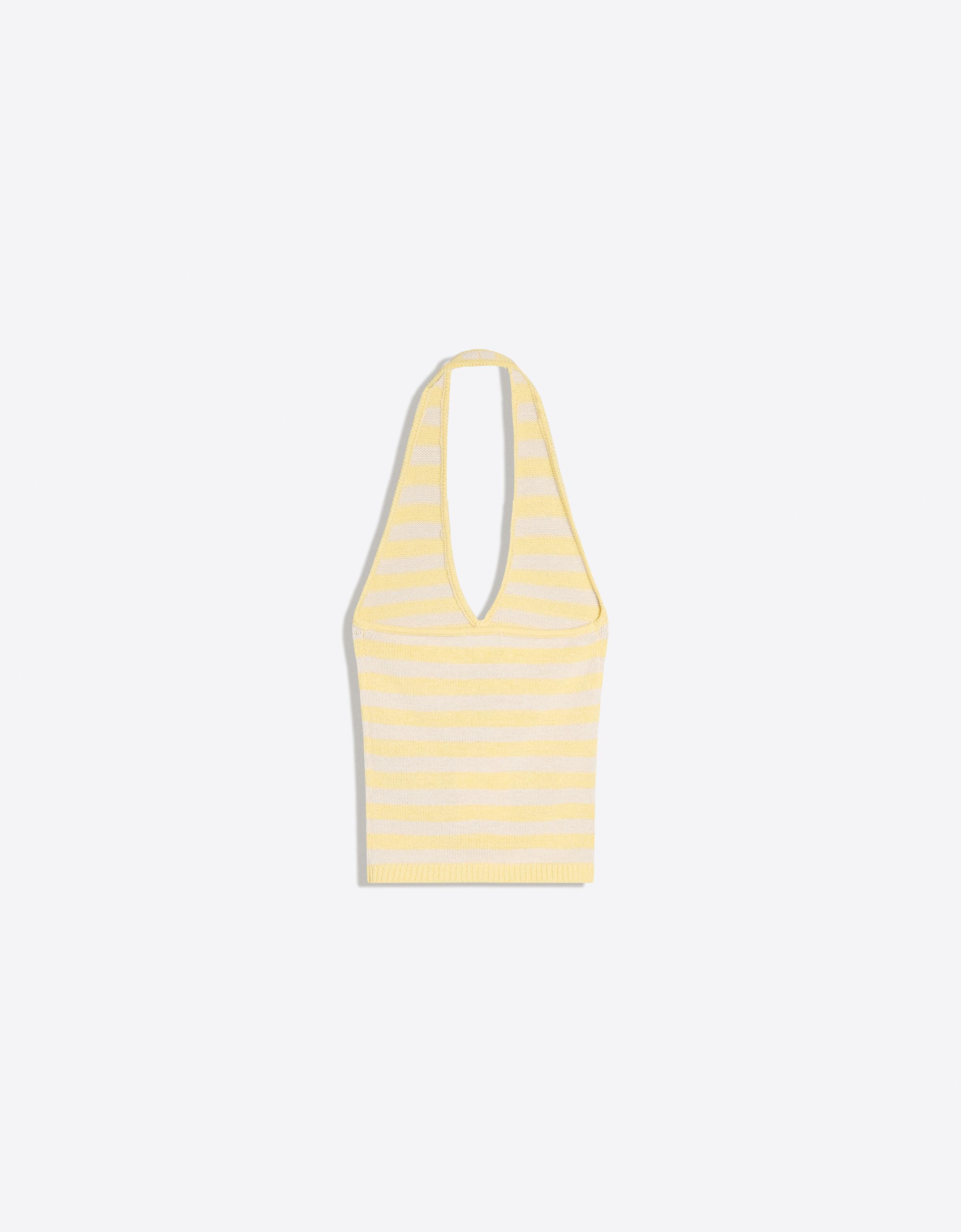 Halter knit top — Yellow