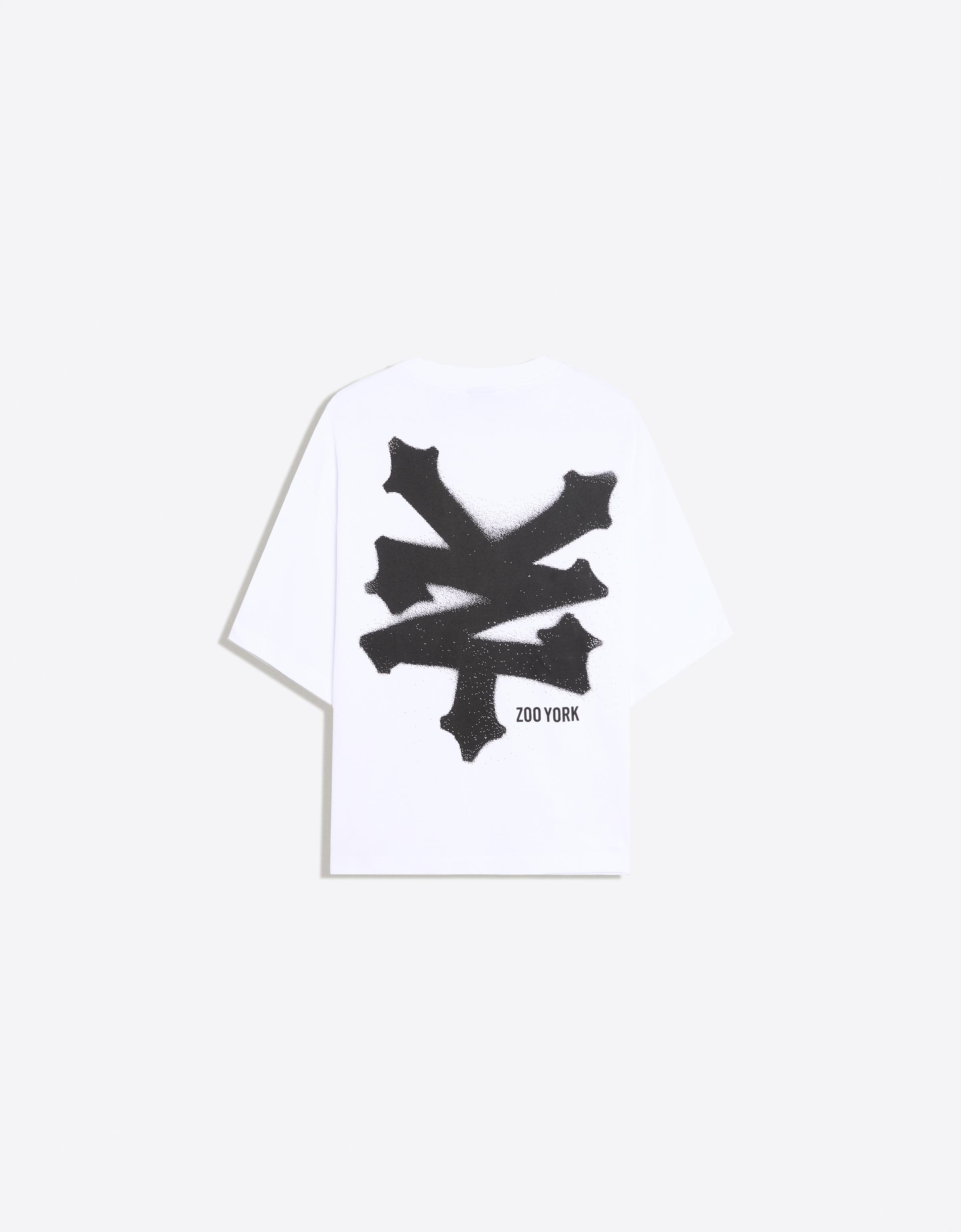 Short sleeve boxy ZOO YORK X BERSHKA T-shirt — White