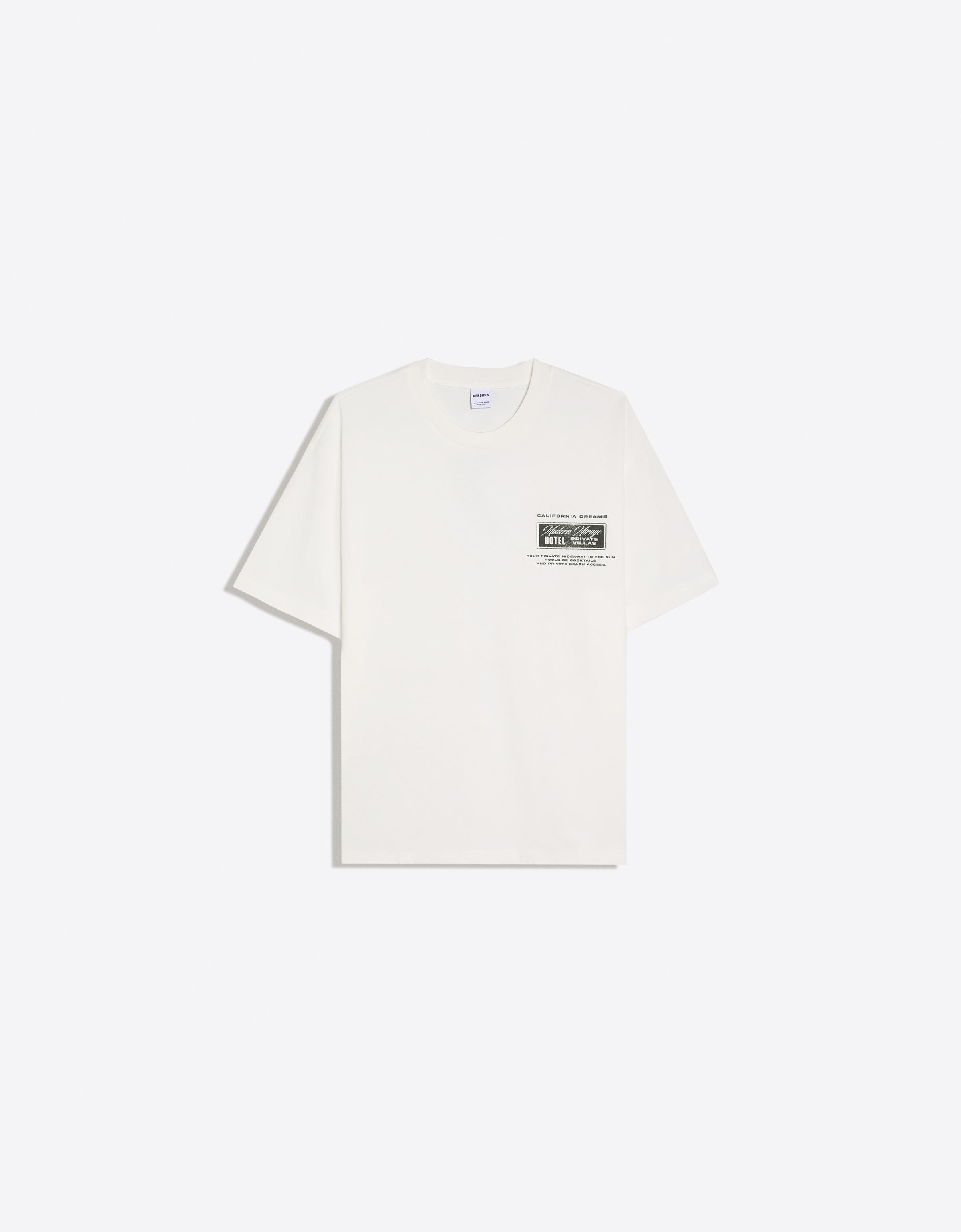 Bershka Boxy fit baskılı tişört görsel 2