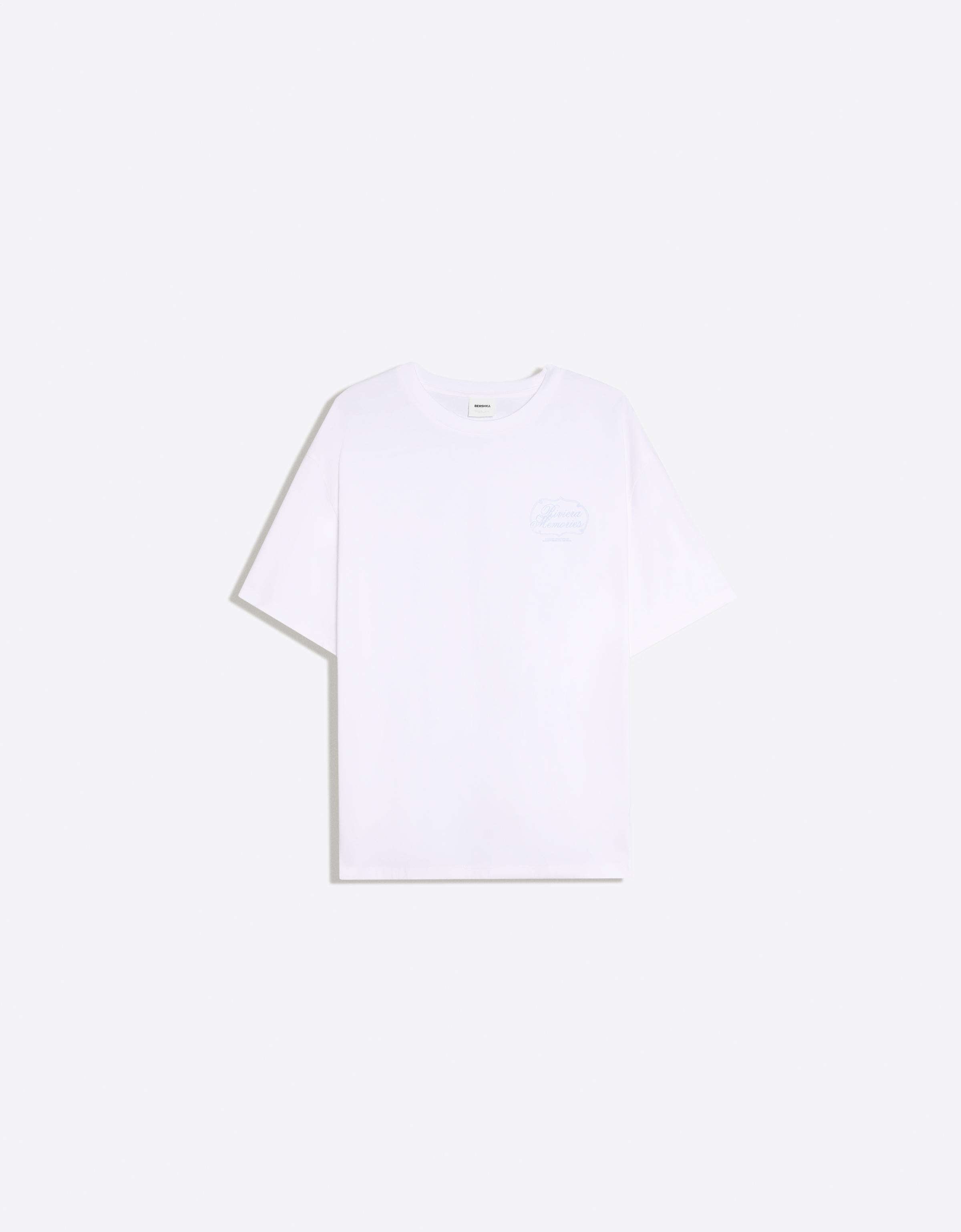 Bershka Kısa kollu baskılı tişört görsel 6