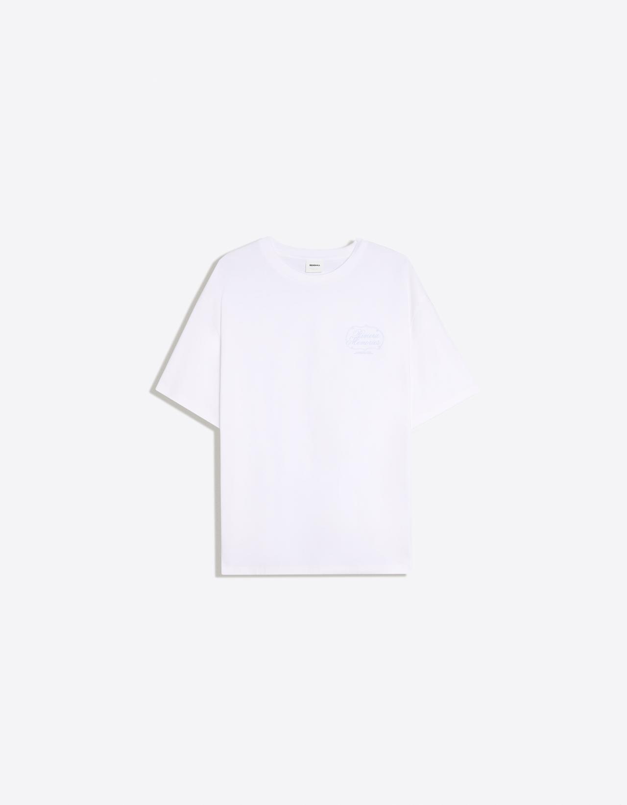 Short sleeve print T-shirt — White