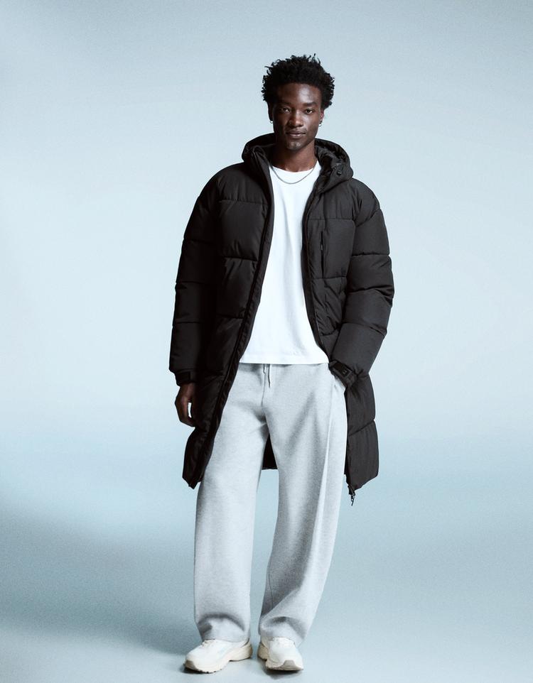 Long puffer coat