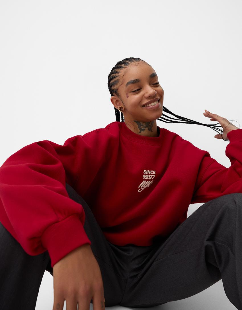 Sudadera print-Rojo-2