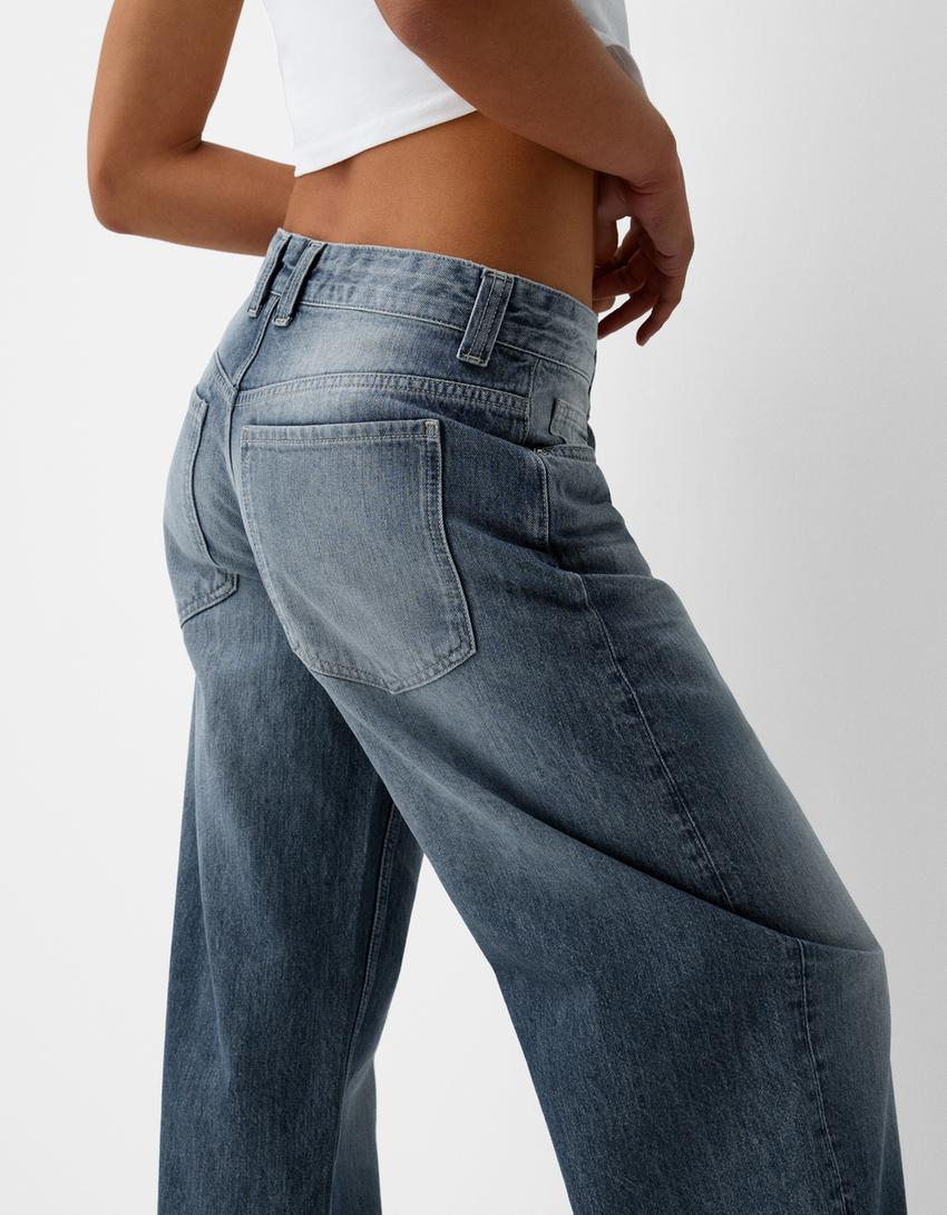 Balloon-fit baggy jeans - Women | Bershka