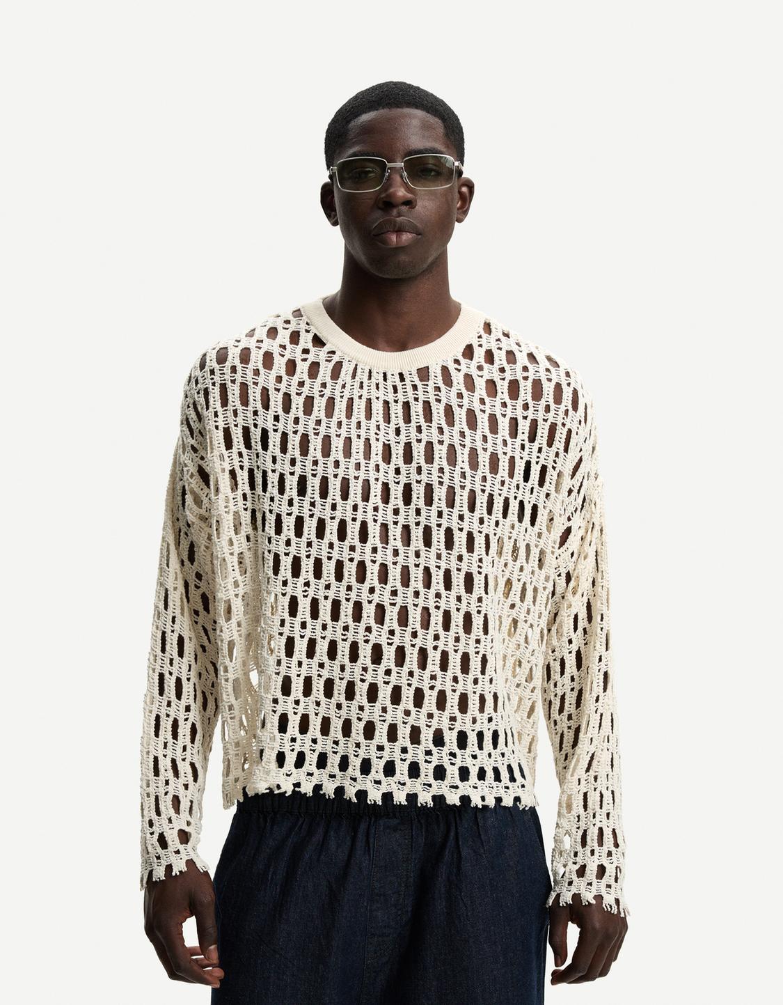 Open-knit sweater