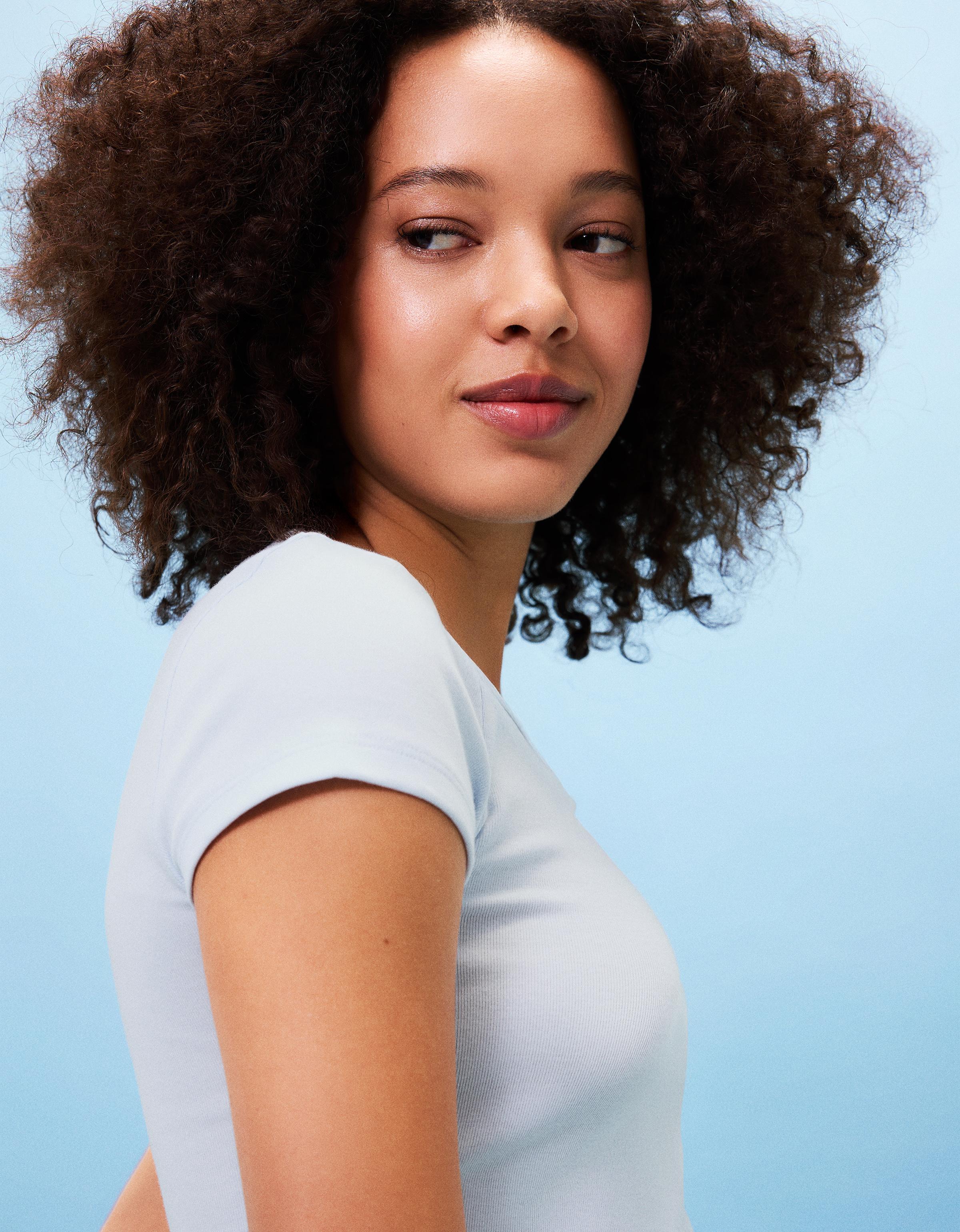 Kısa kollu bisiklet yaka tişört - Görsel 509