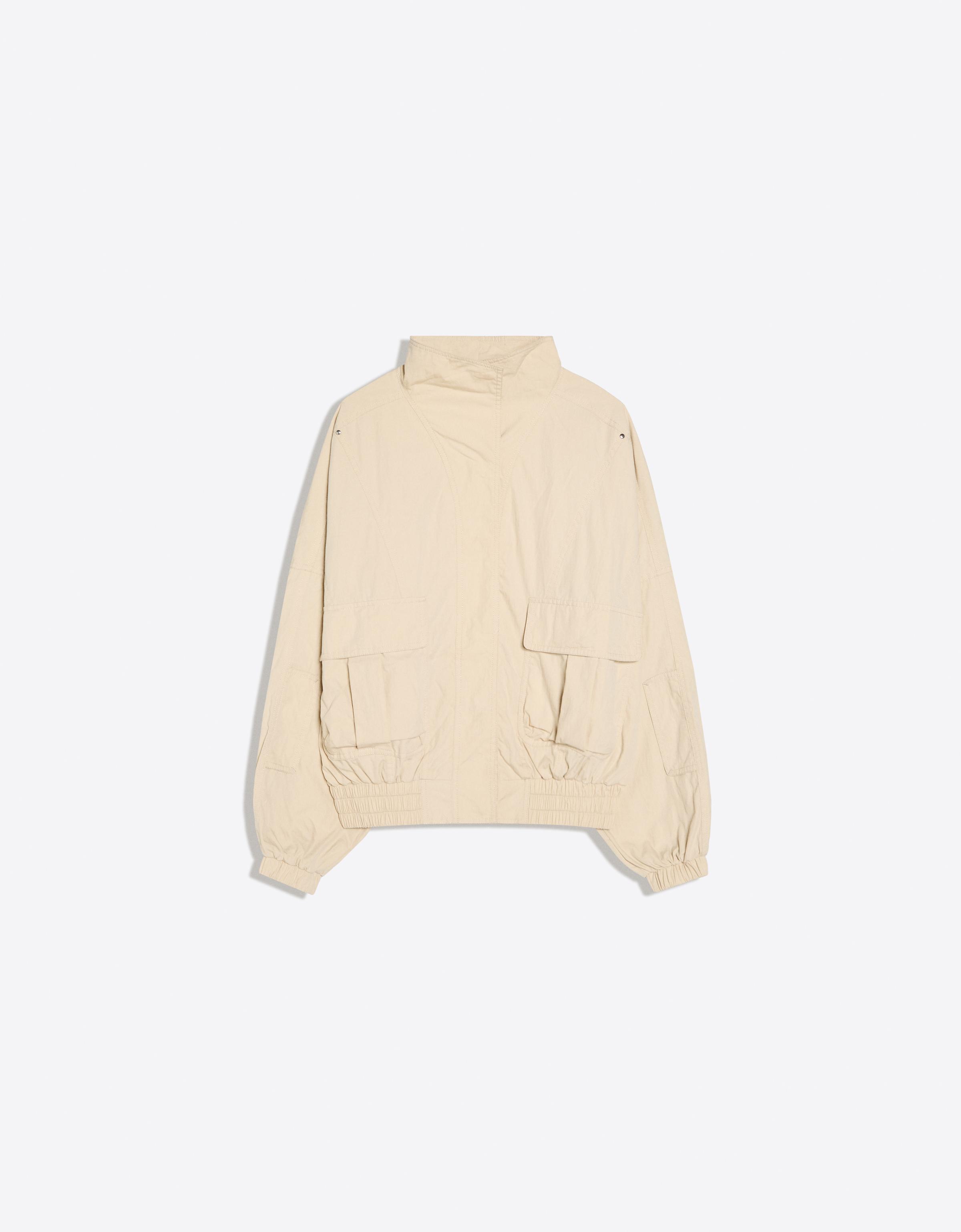 MARINA SENA oversize pocket jacket — Beige