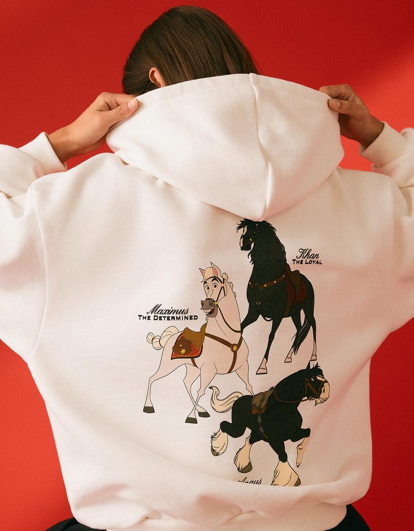 Hoodie gambar Disney-Putih semu