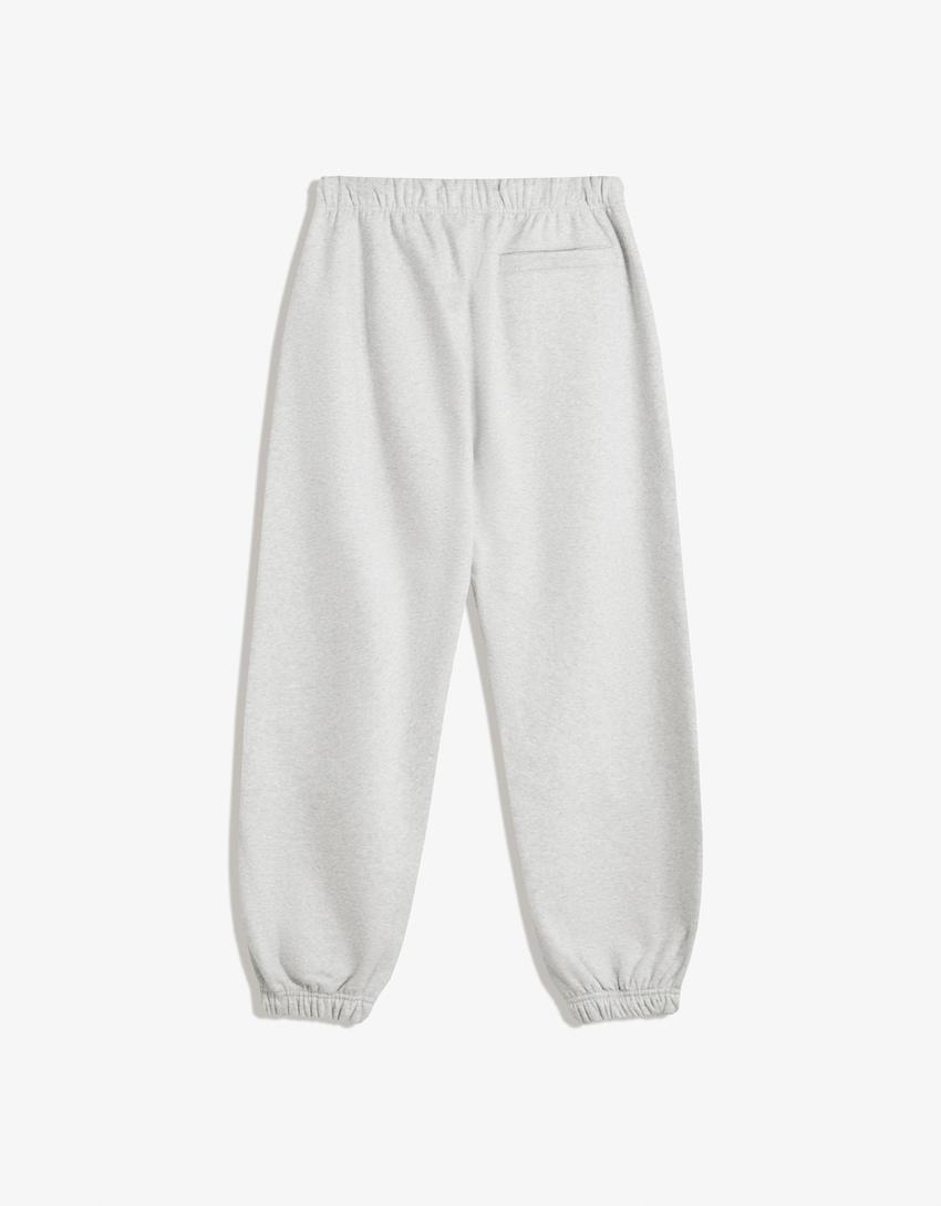 Plush joggers-Grey-5