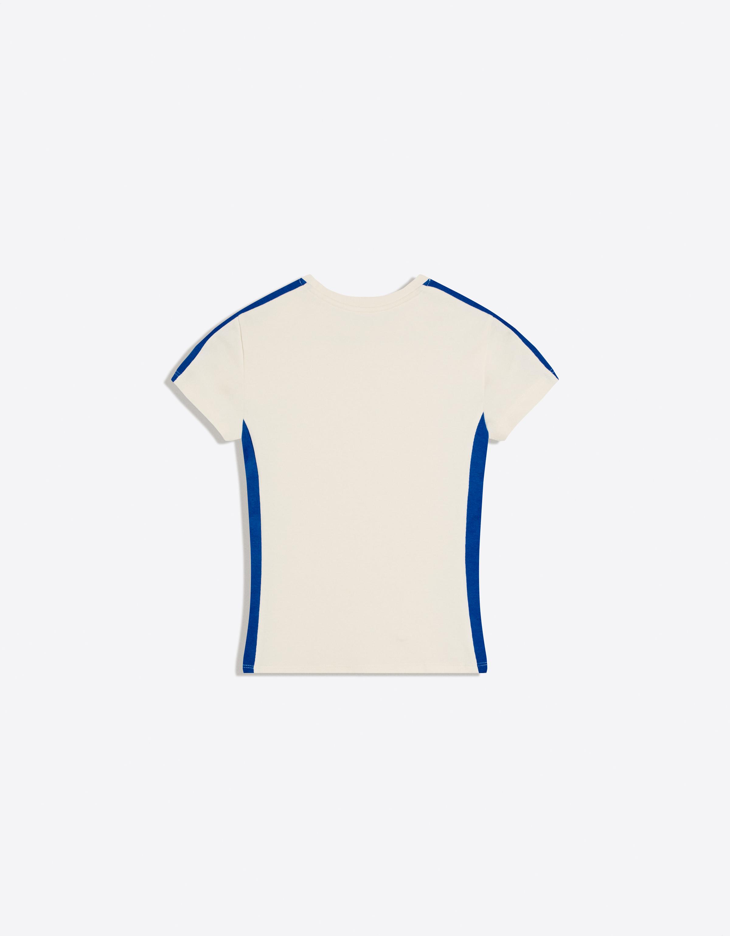 Short sleeve sport print T-shirt — Off white