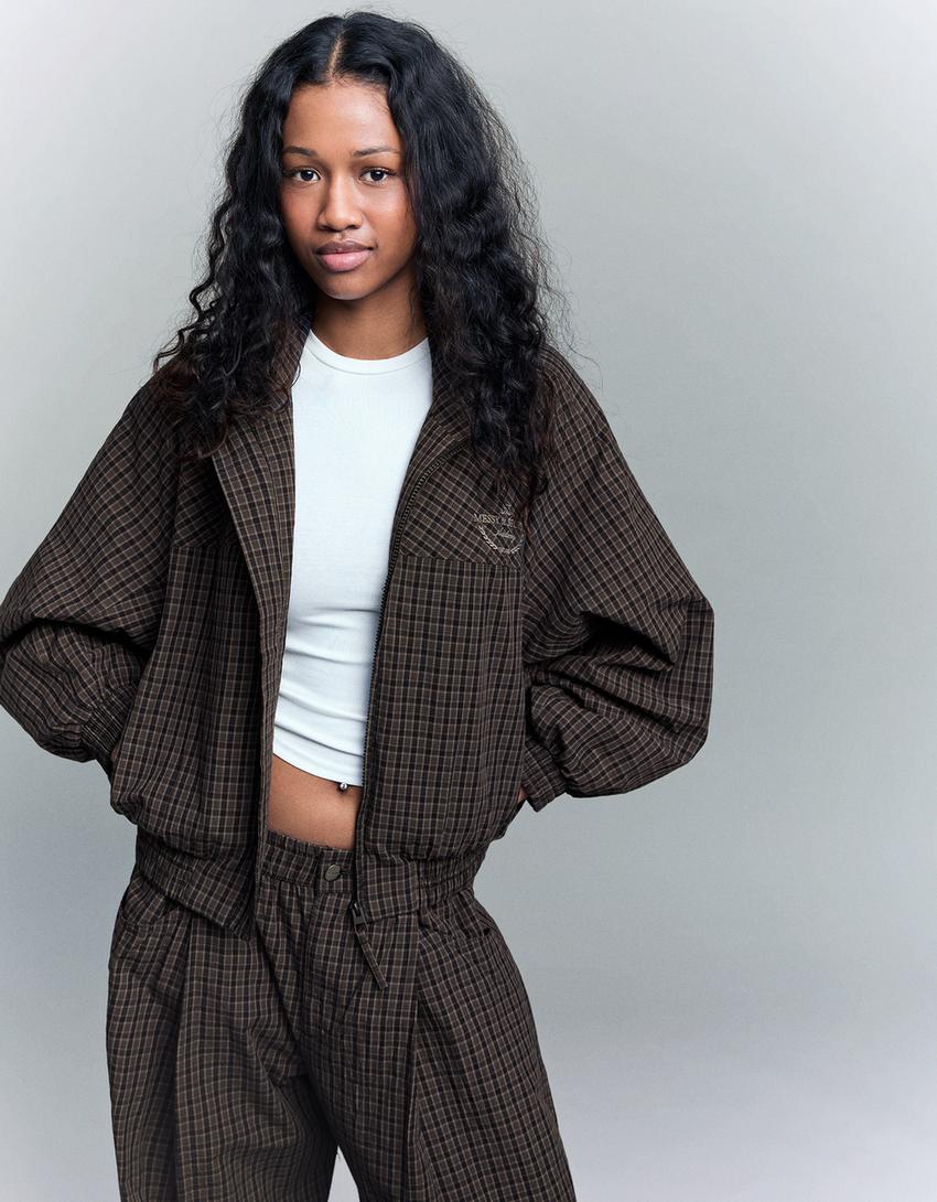 Rutig jacka-Mörkgrå