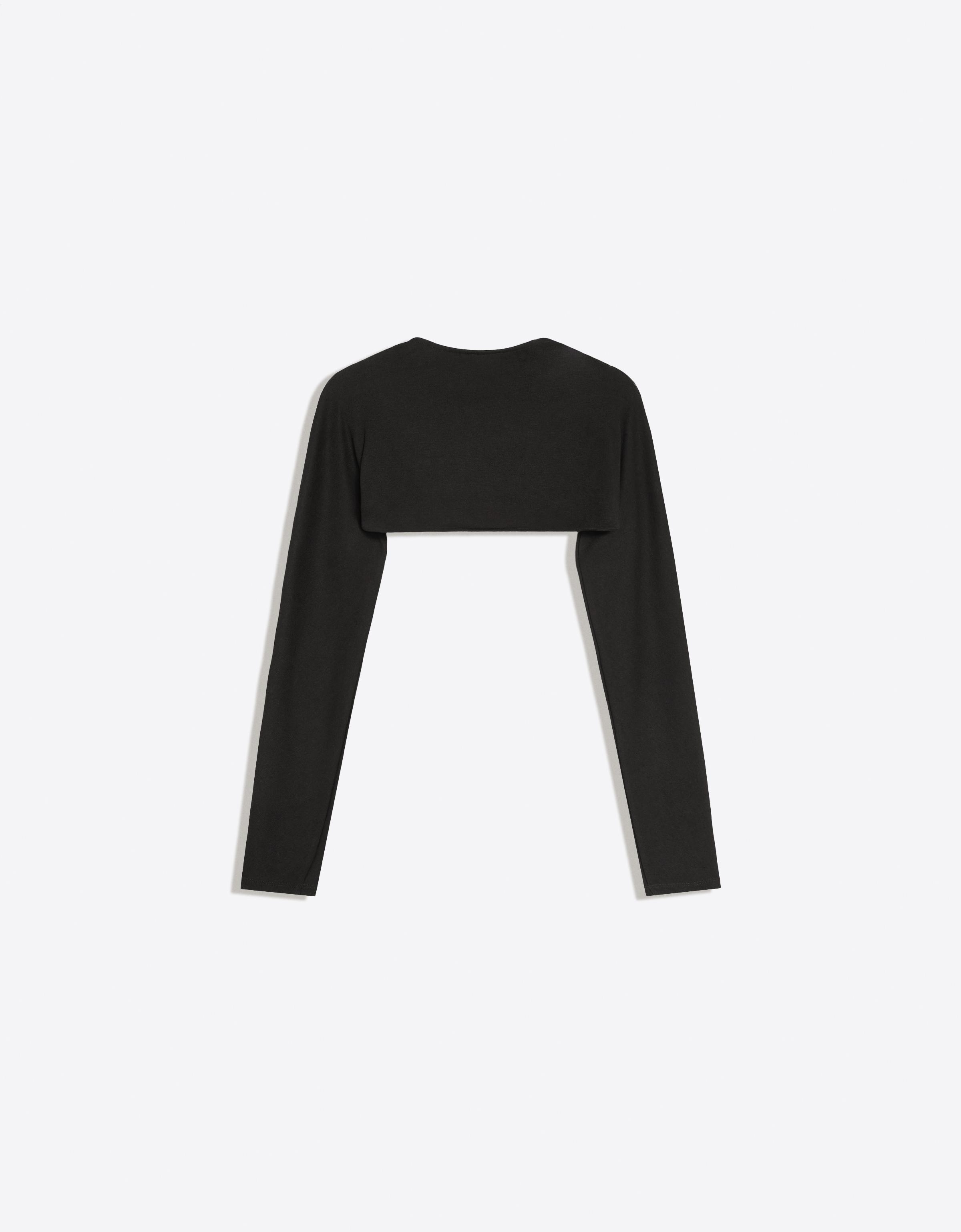 Long-sleeved bolero jumper jacket — Black