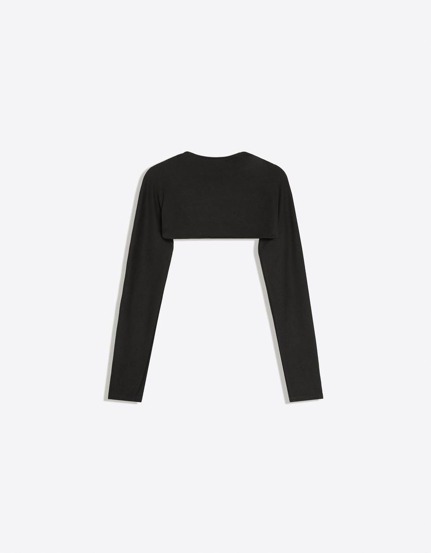 Giacca maniche lunghe con polsini-Nero