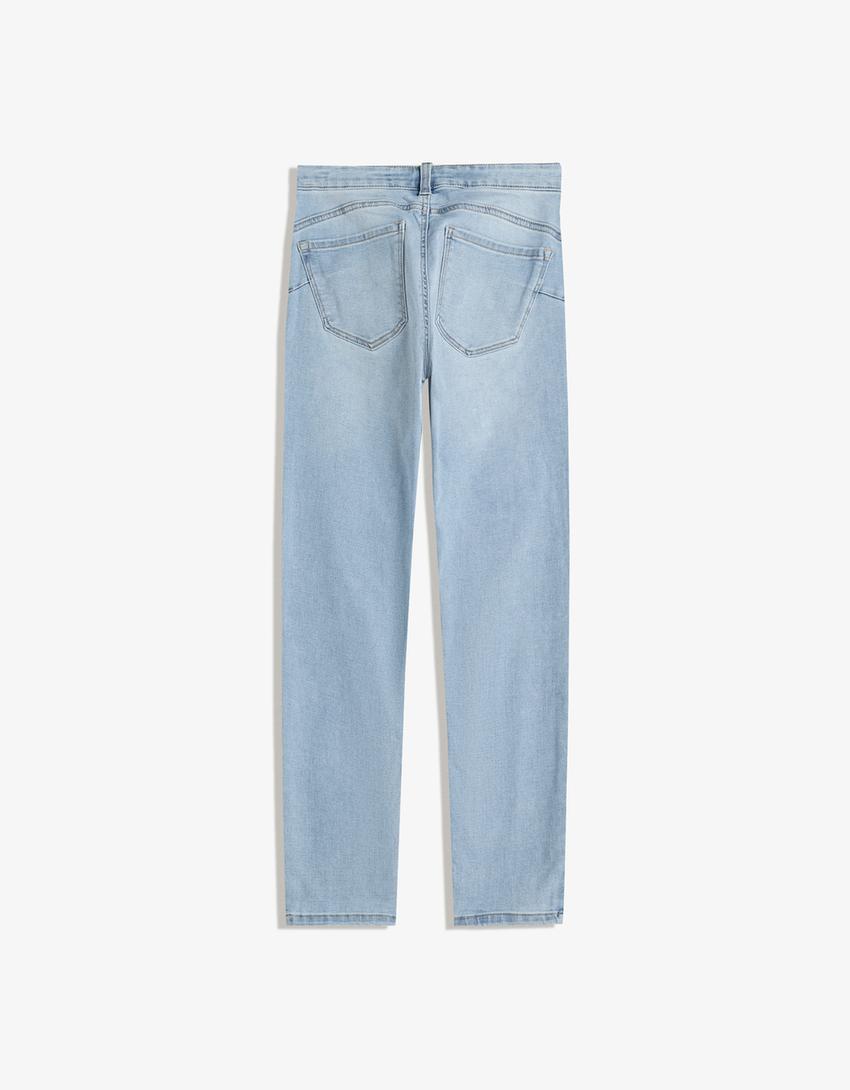 Push up-jeans i skinny fit-Ljusblå-1