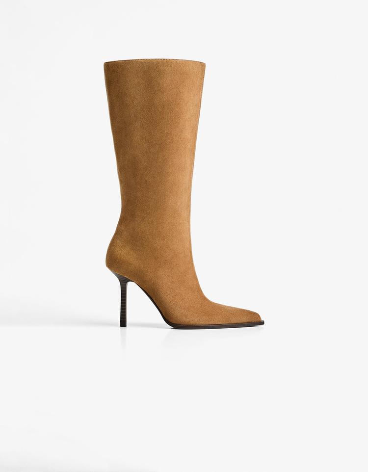 Bota tacón caña ancha