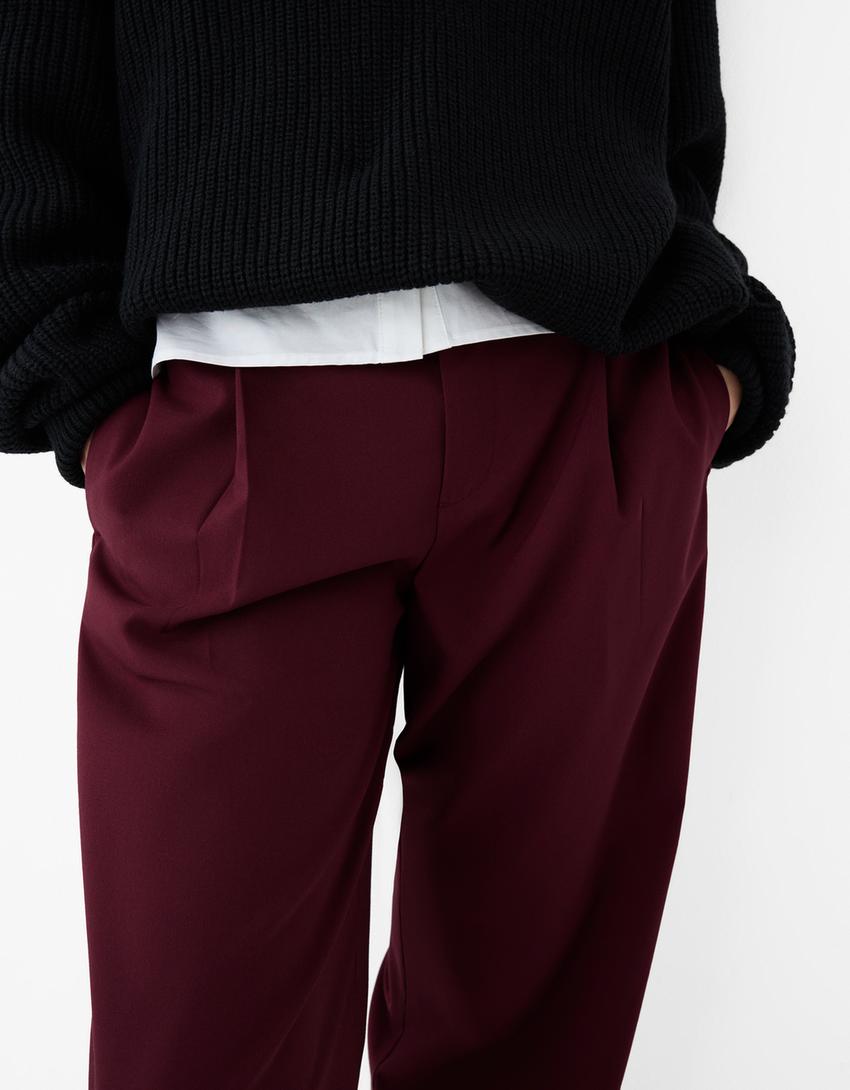 Lowrise baggy trousers Women Bershka