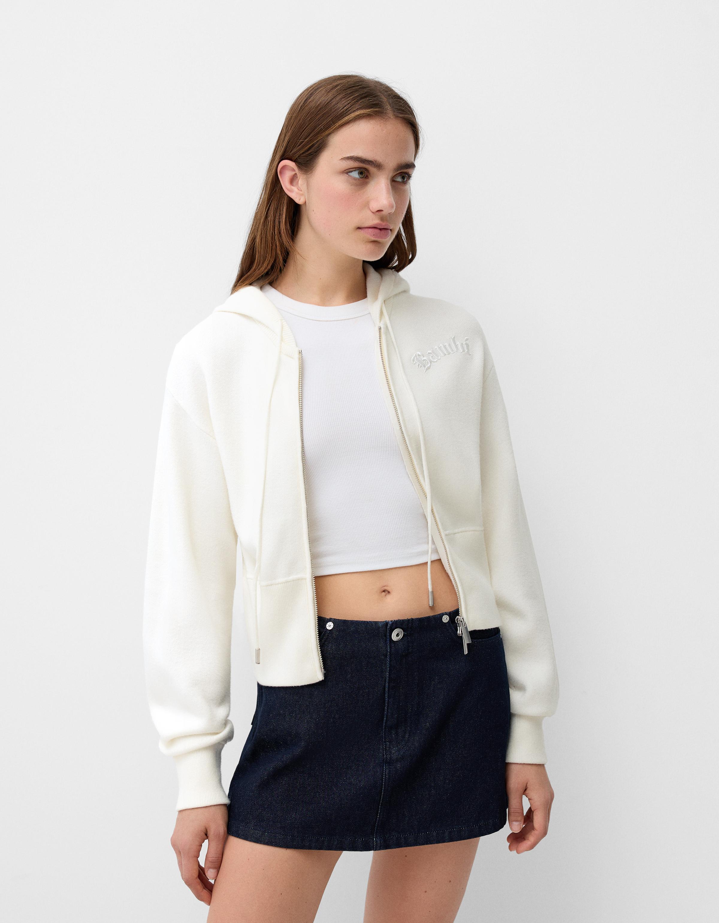 Sweat a capuche femme bershka sale