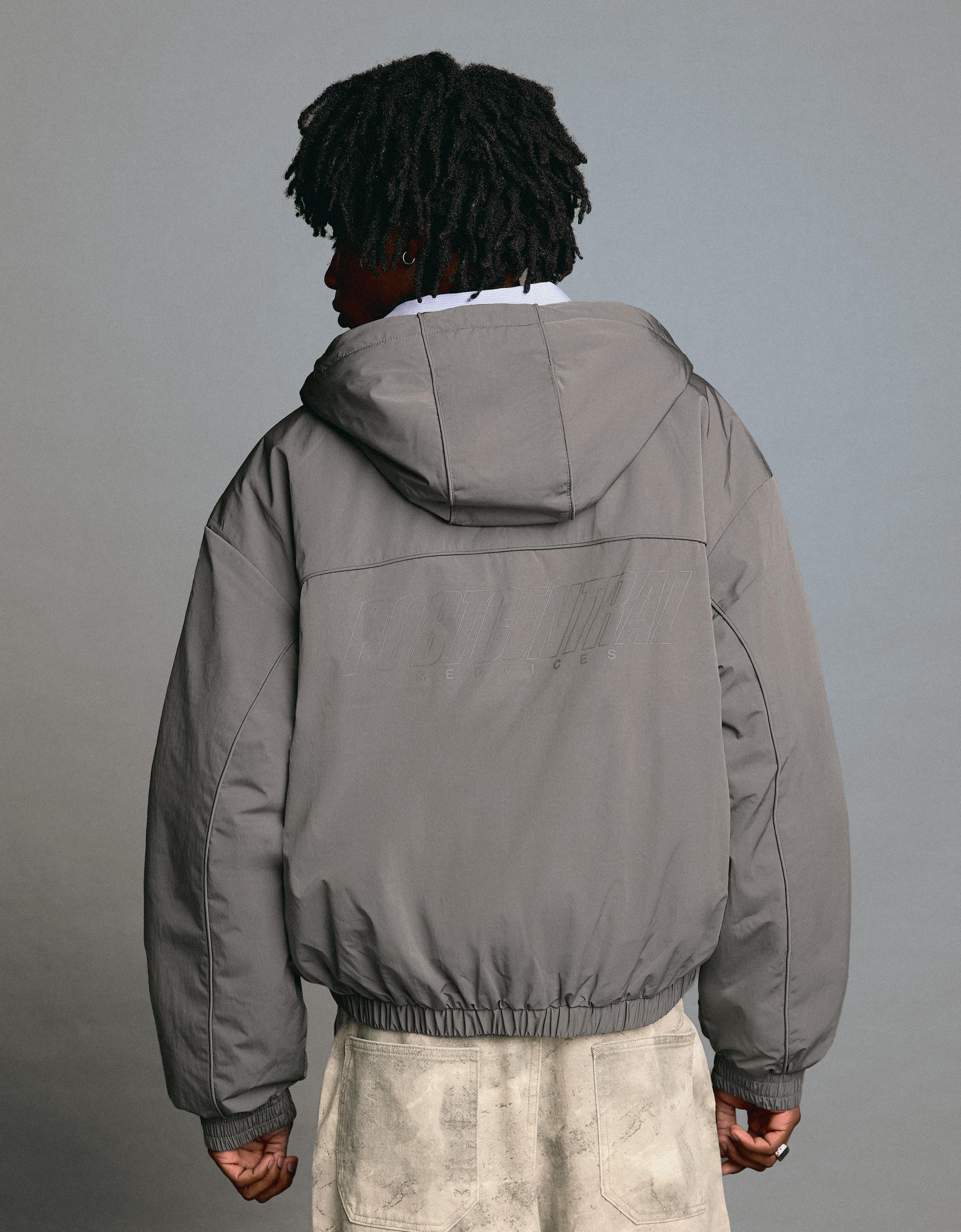 Technical hooded jacket — Grey