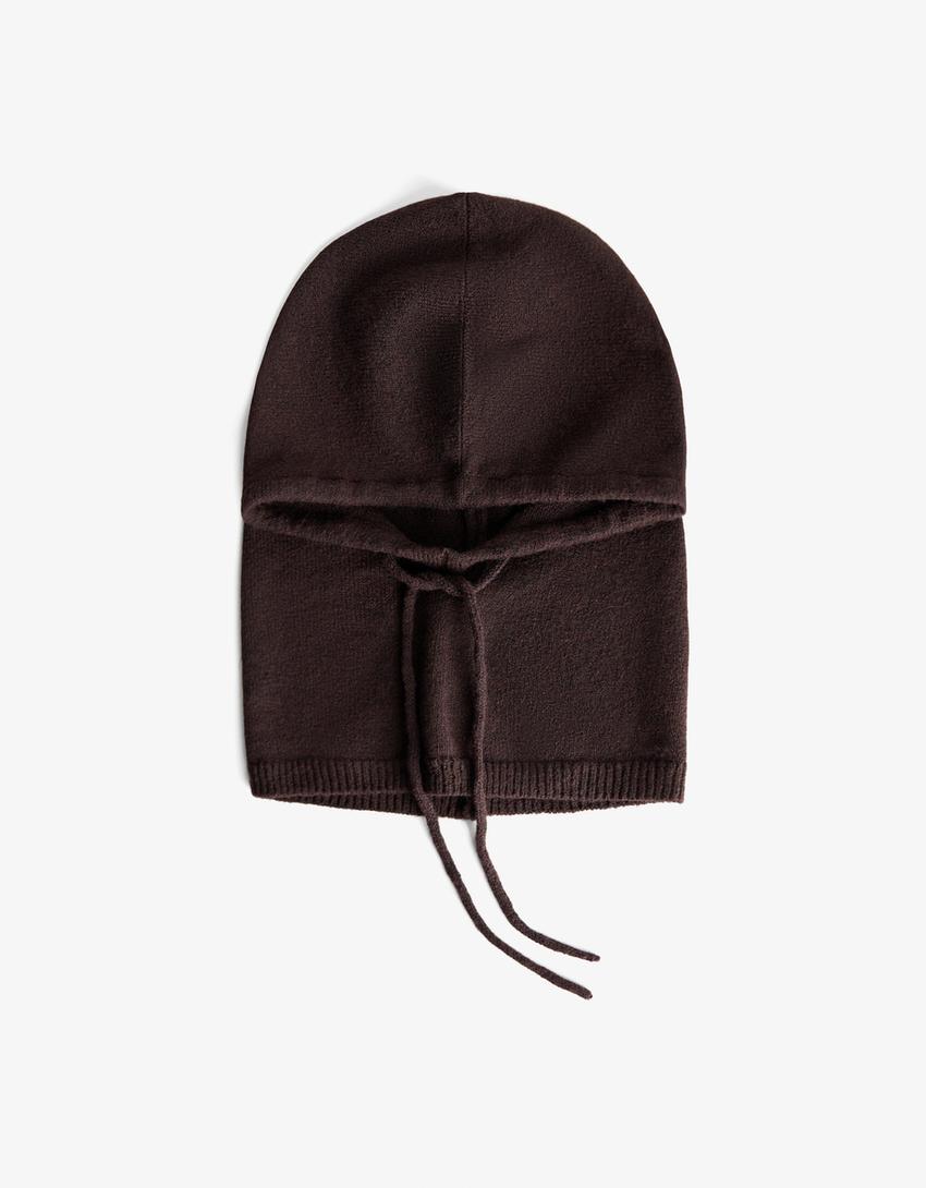 Balaclava de malha-Marrom