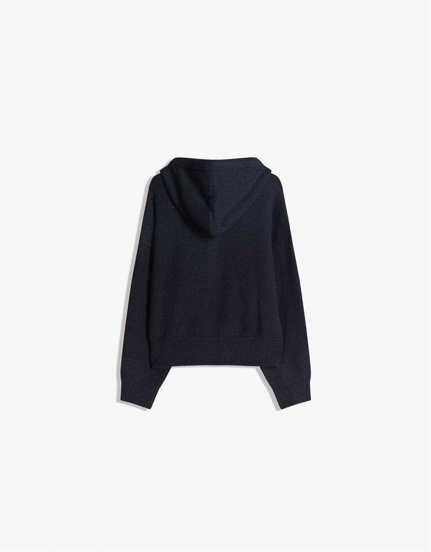 Hooded sweatshirt-Blue