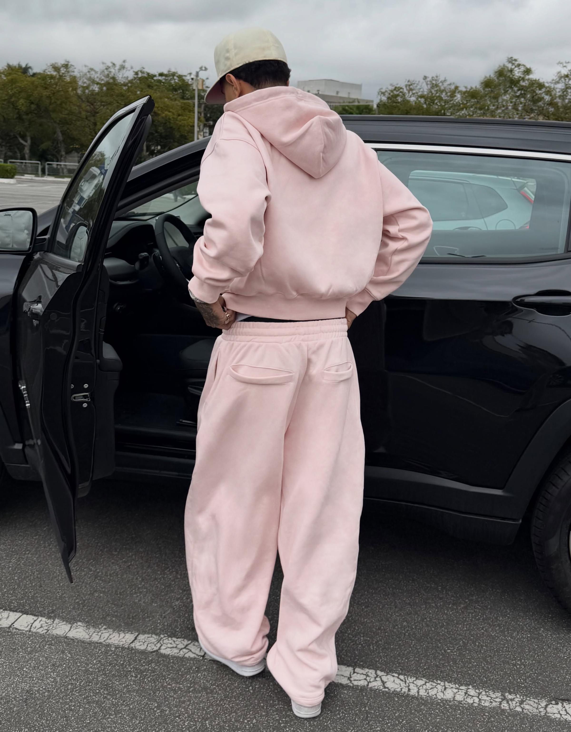 Napped balloon trousers — Pink
