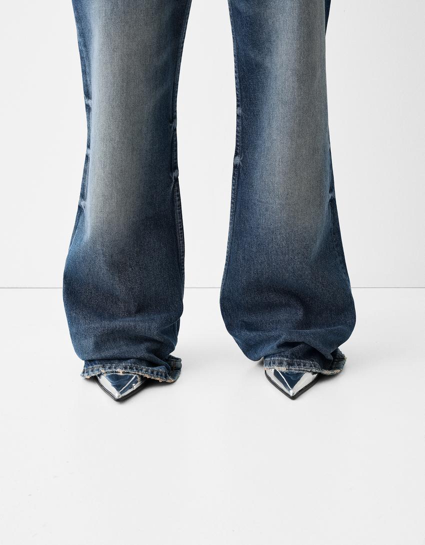 Flared baggy jeans-Blue-6