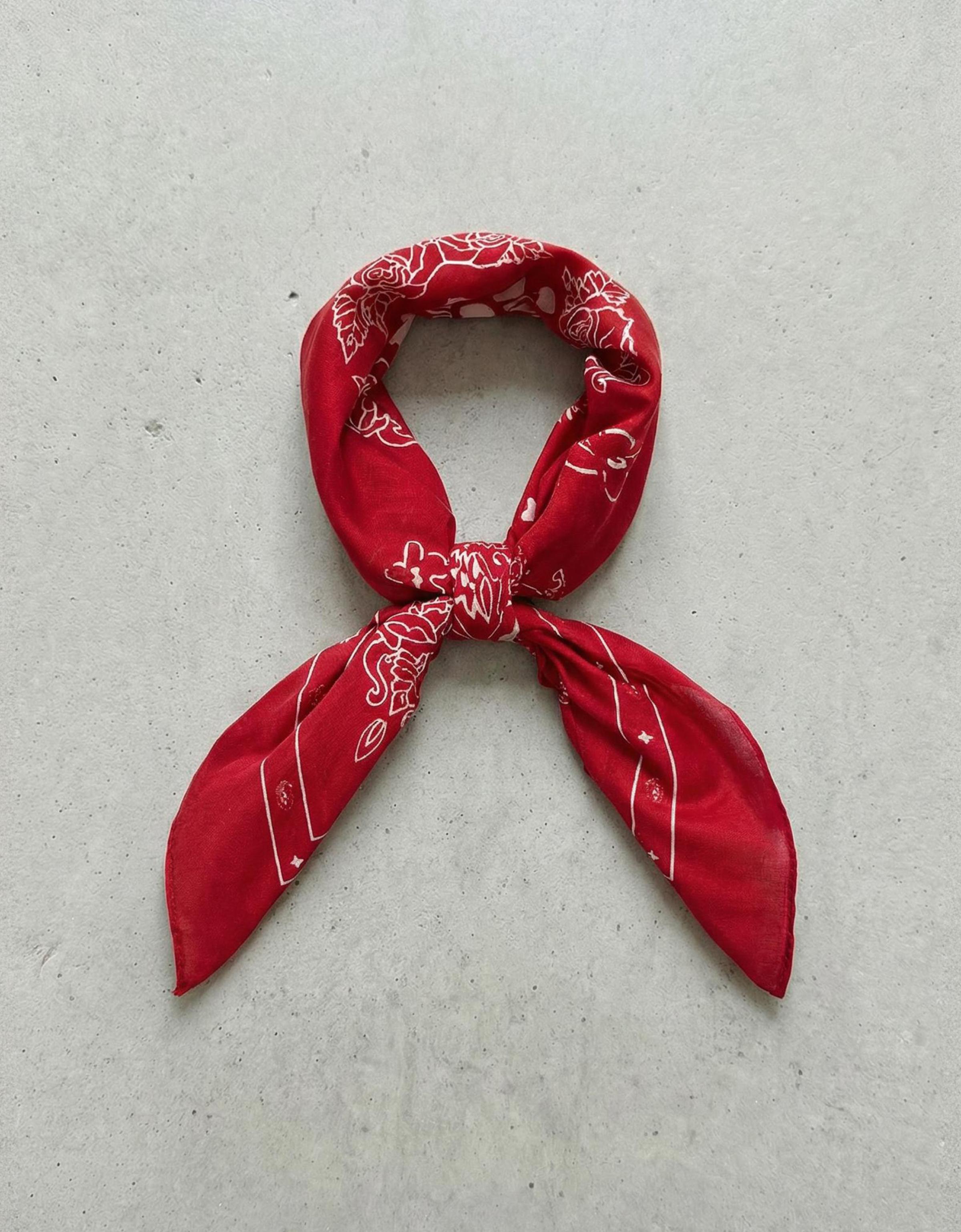 Printed bandana — Red