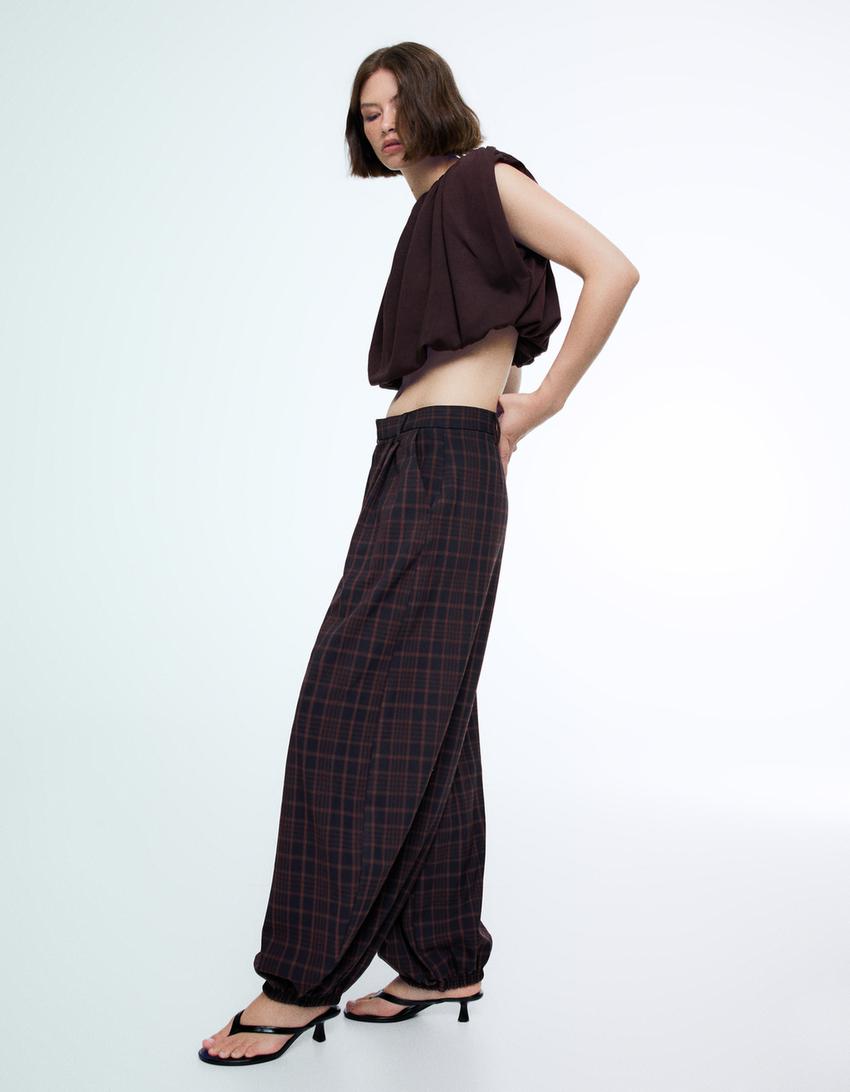 Drop crotch pants-Navy