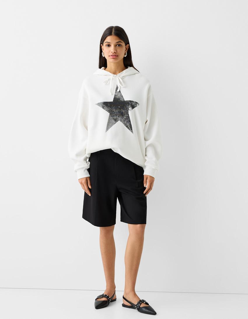 Sweat capuche imprimé-Blanc cassé-3