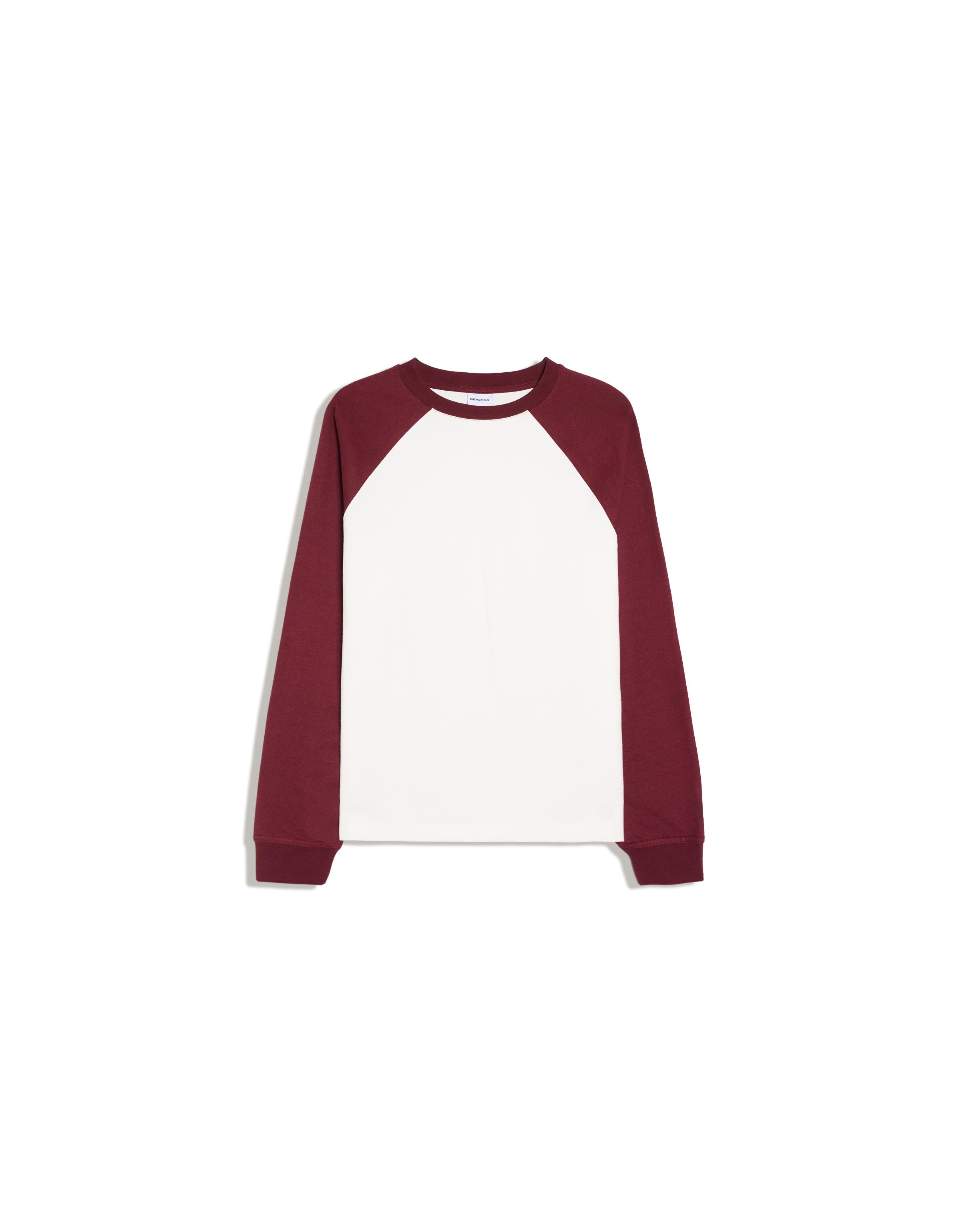 Long sleeve raglan T-shirt — Burgundy