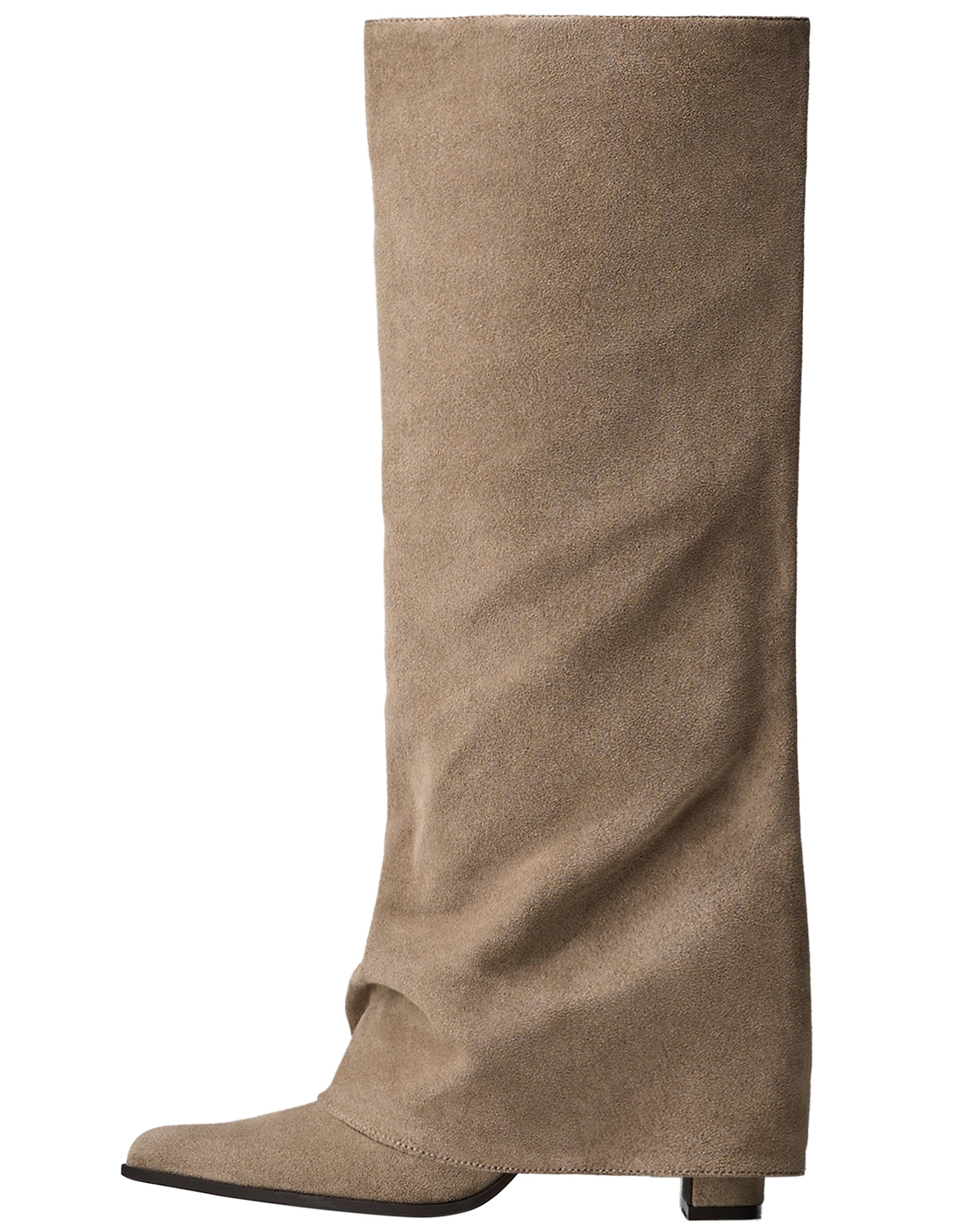 Trouser heeled boots — Tan
