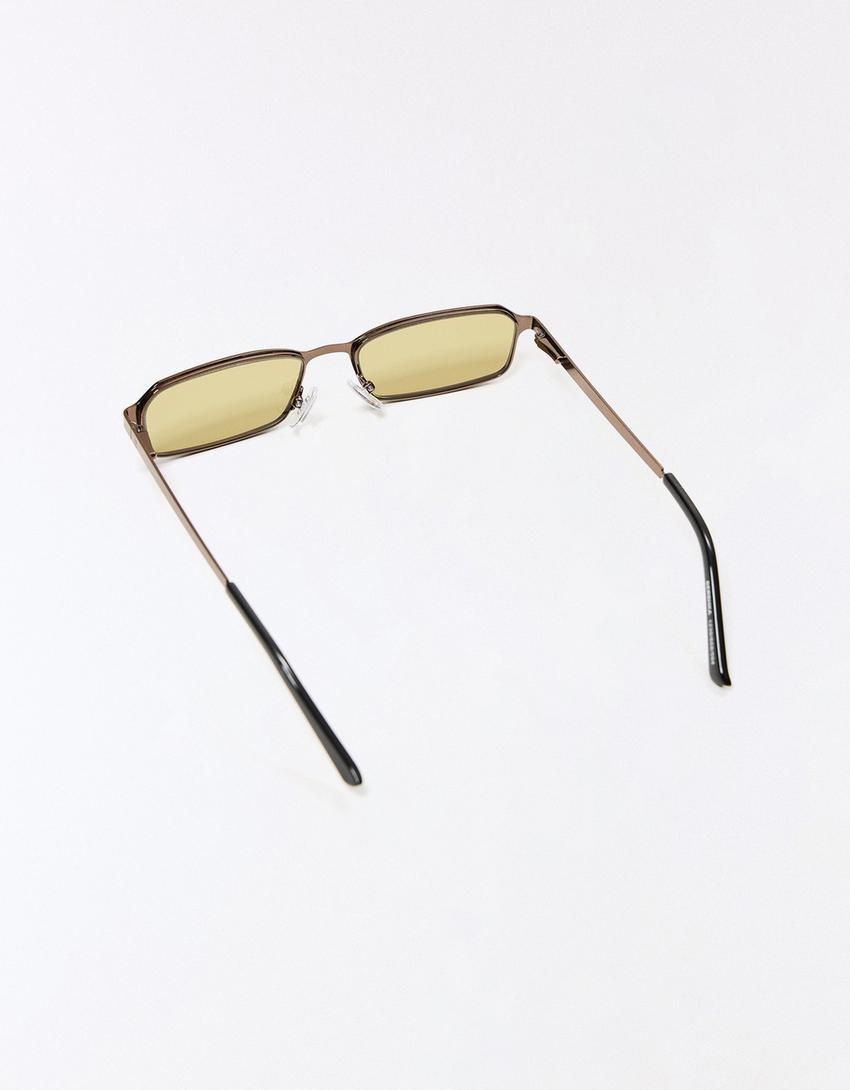 Rechteckige Sonnenbrille-Grün