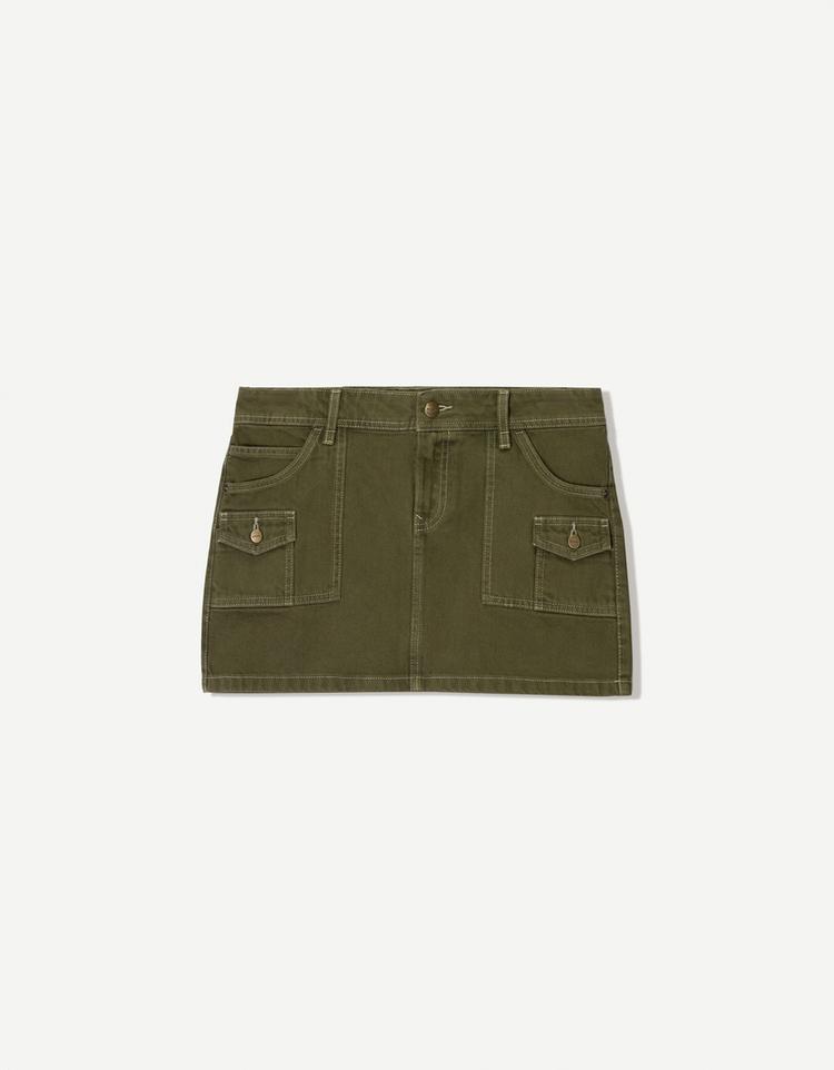 Utility mini skirt