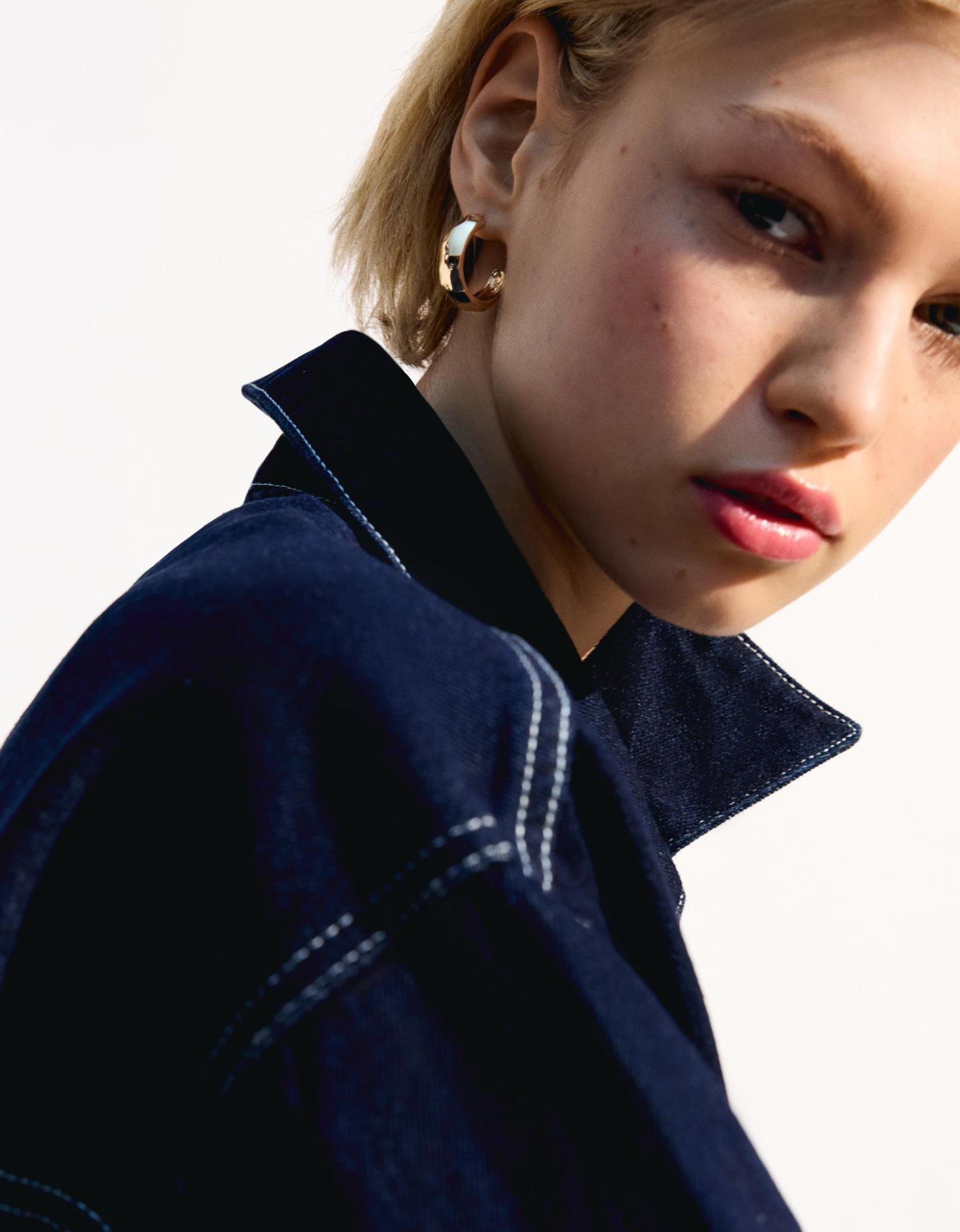 Bershka komplet 6 kolczyków kół złoty