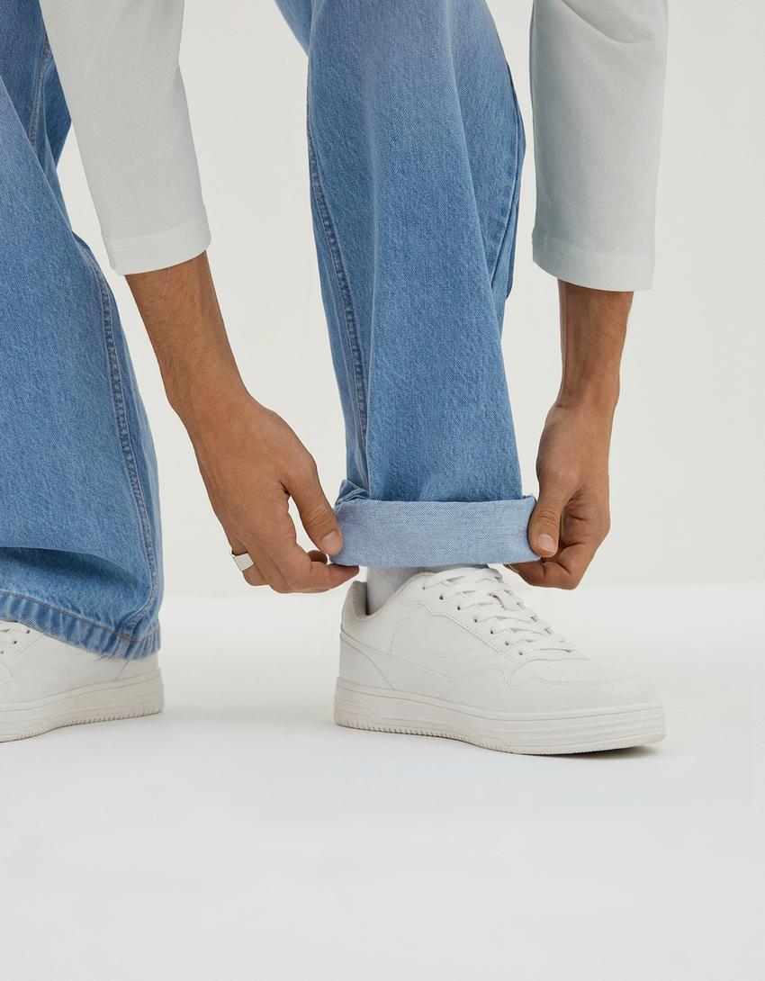 Jeans baggy-Azul lavado